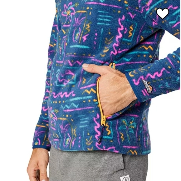 Chubbies Chilly Vibe Graphic Fleece Sweatshirt Pullover Men's Small Zippers - Picture 2 of 12